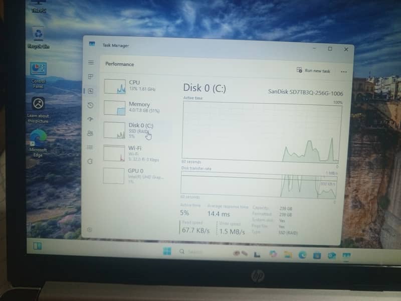 HP 10th Generation, Core i5, Quadcore Processor, 15.6" Display, Win11 7