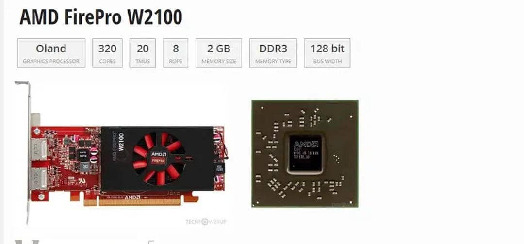 Amd W2100 2gb gddr 3 128 bit 2
