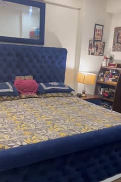Wooden Velvet Bedroom Set For Sale