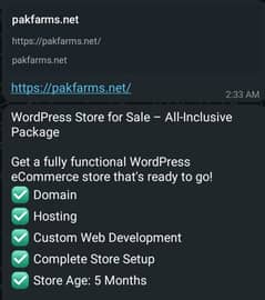 website with domain for sale