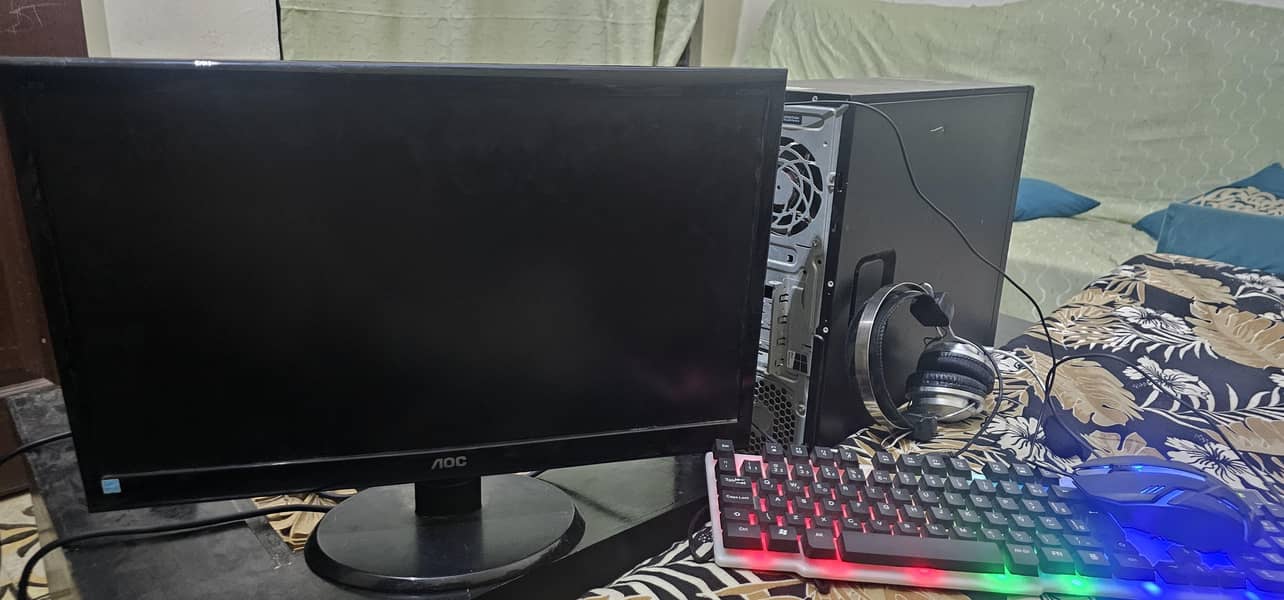 Gaming pc full setup with RGB keyboard And mouse Gta 5 installed 0