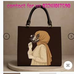 Hijab Girl Beige Canvas Tote Bag
