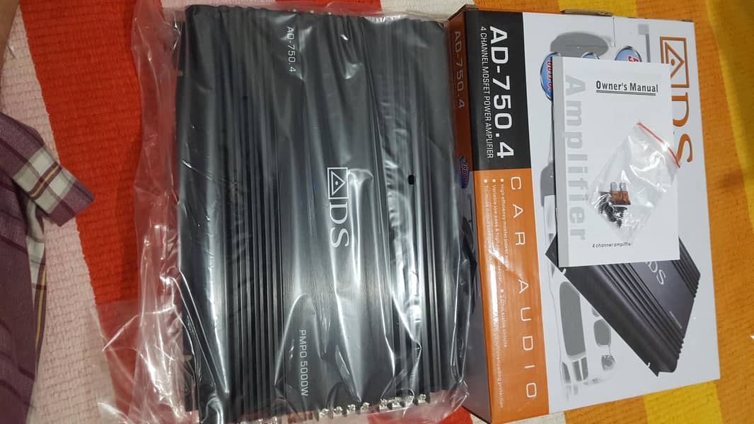 Car 4 channel Amplifier ADS 5000 watts brand New box pack 1