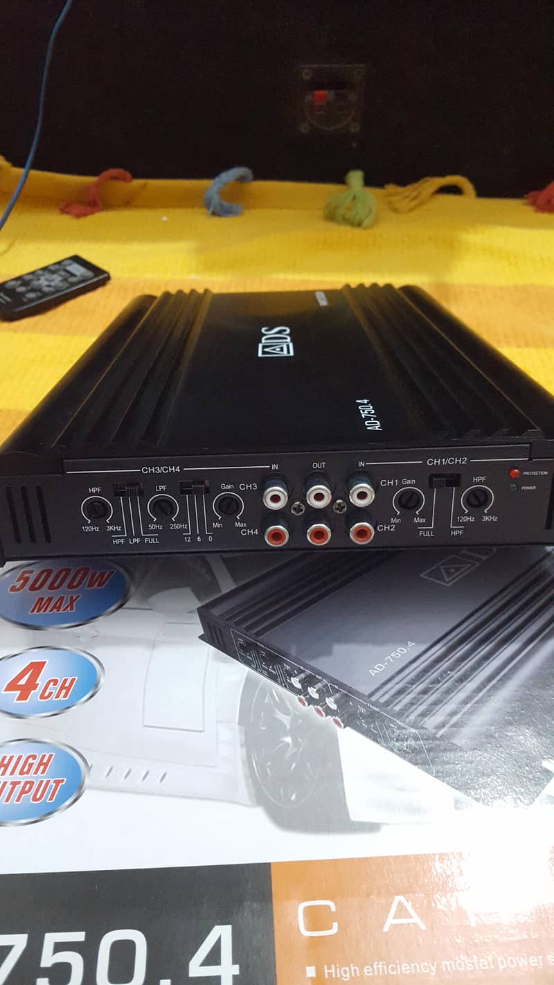 Car 4 channel Amplifier ADS 5000 watts brand New box pack 7