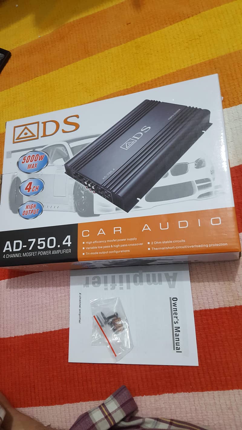 Car 4 channel Amplifier ADS 5000 watts brand New box pack 8