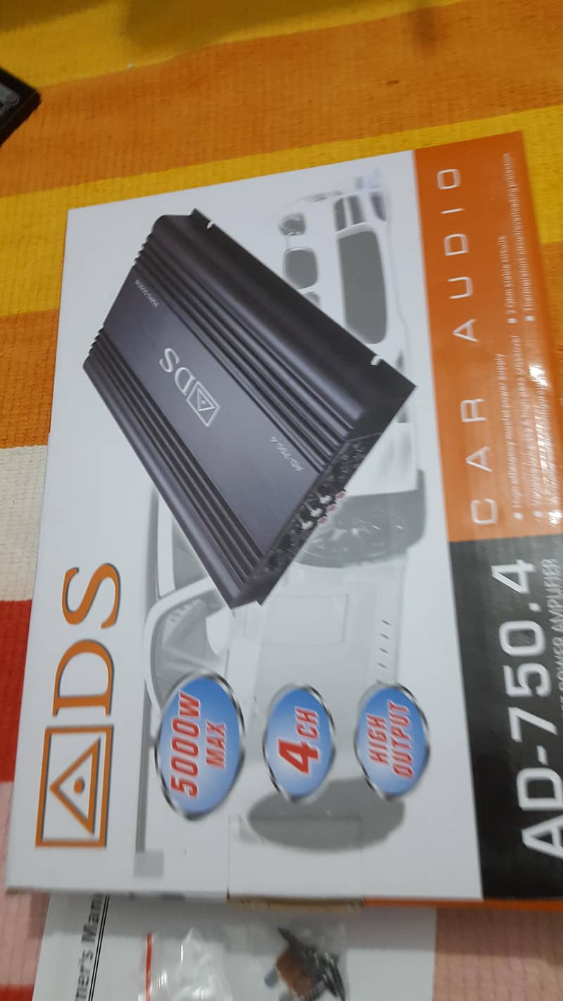 Car 4 channel Amplifier ADS 5000 watts brand New box pack 9