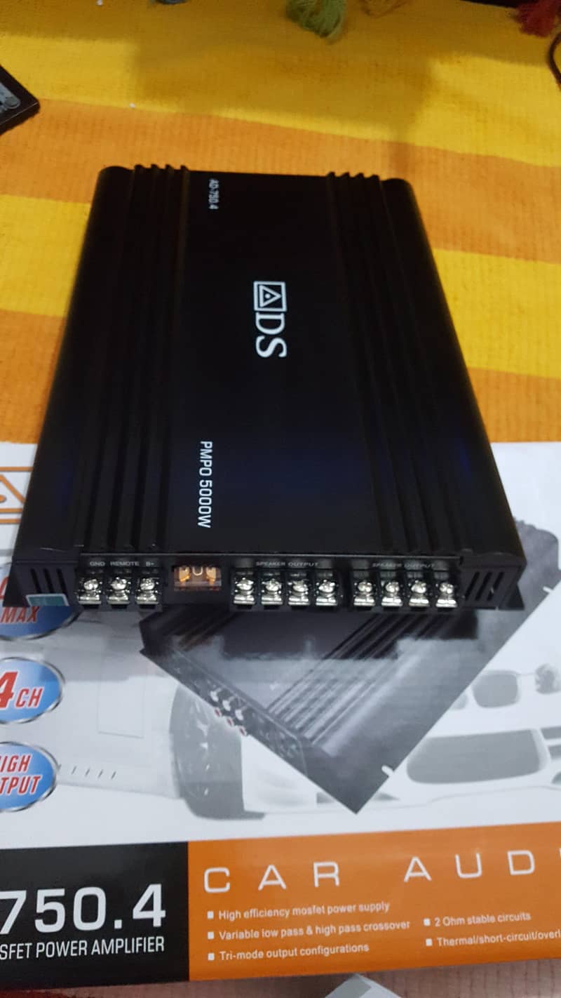 Car 4 channel Amplifier ADS 5000 watts brand New box pack 10