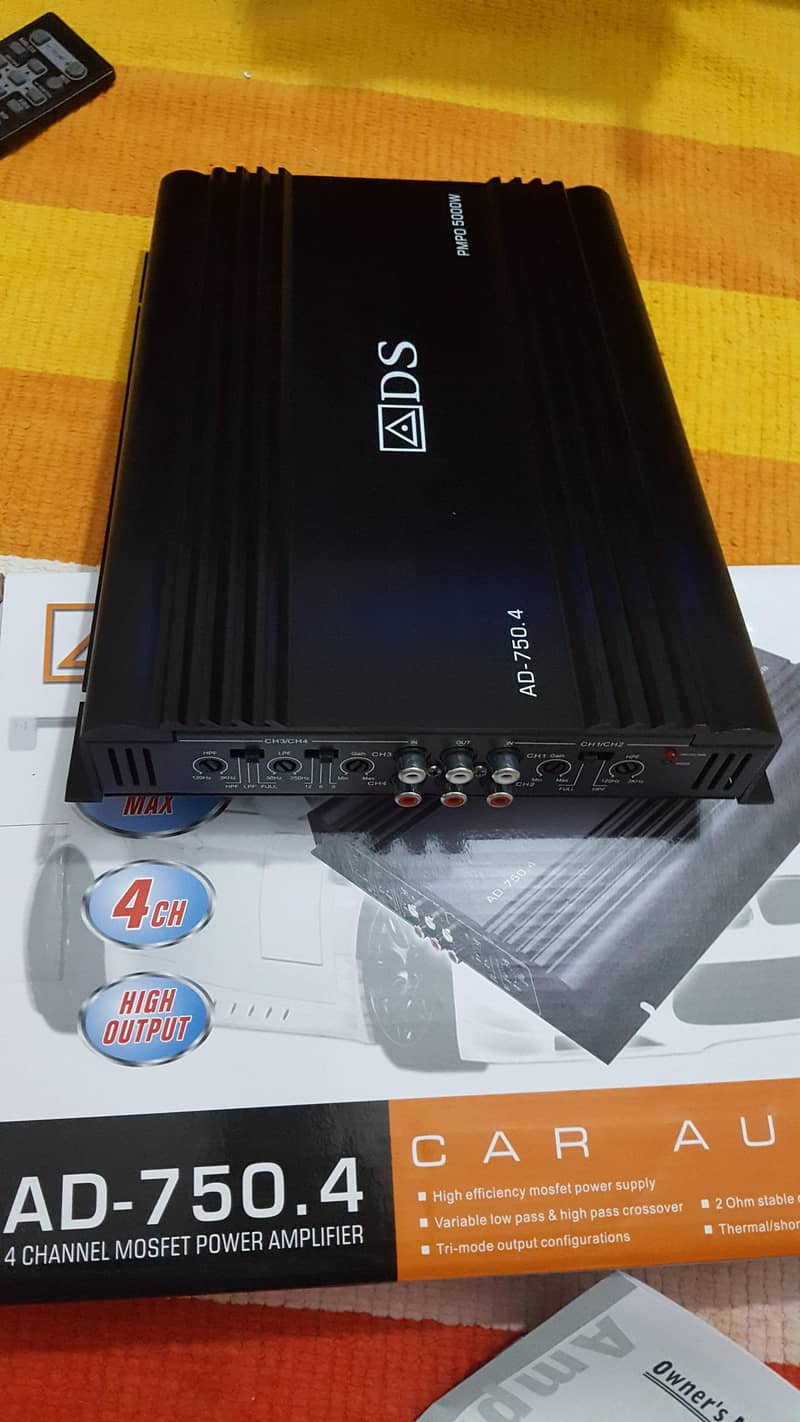 Car 4 channel Amplifier ADS 5000 watts brand New box pack 13