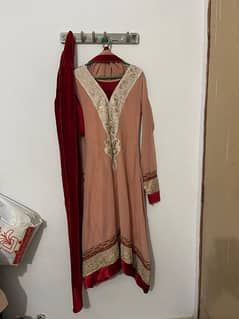 beauty full frok with embroidered neck line