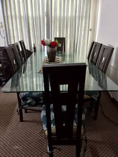 8 Chair's With Dinning Tablet For Sale