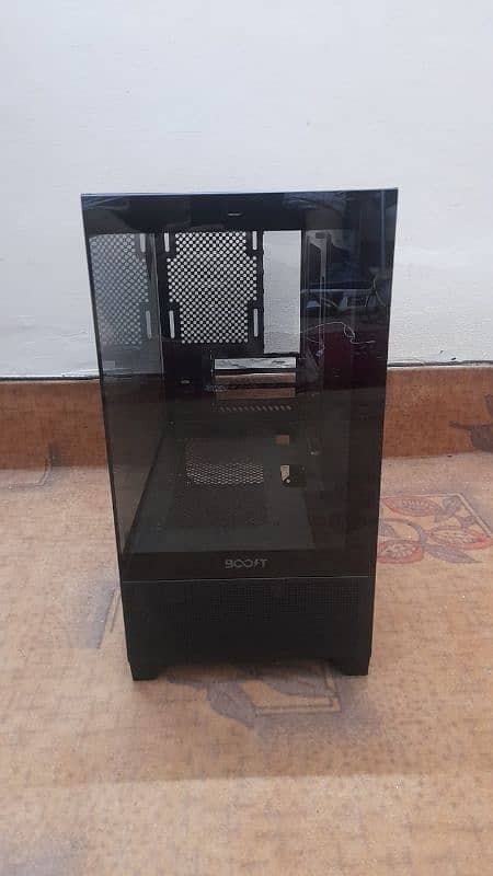 Black pc casing pc case fish tank with 280 mm aio support 1