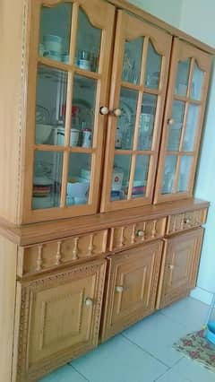 3 Door Wooden Showcase for sale