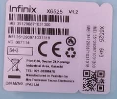 infinix mobile 3gb. 64 box charger home used