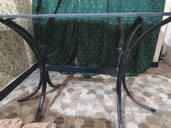 6 Chairs Iron Rod Dining table