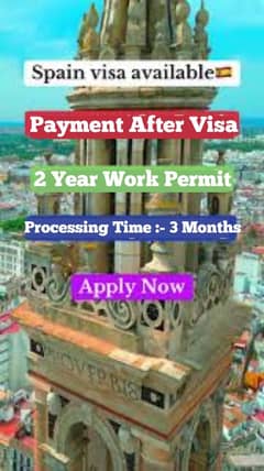spain work visa available 2 year done base after visa payment