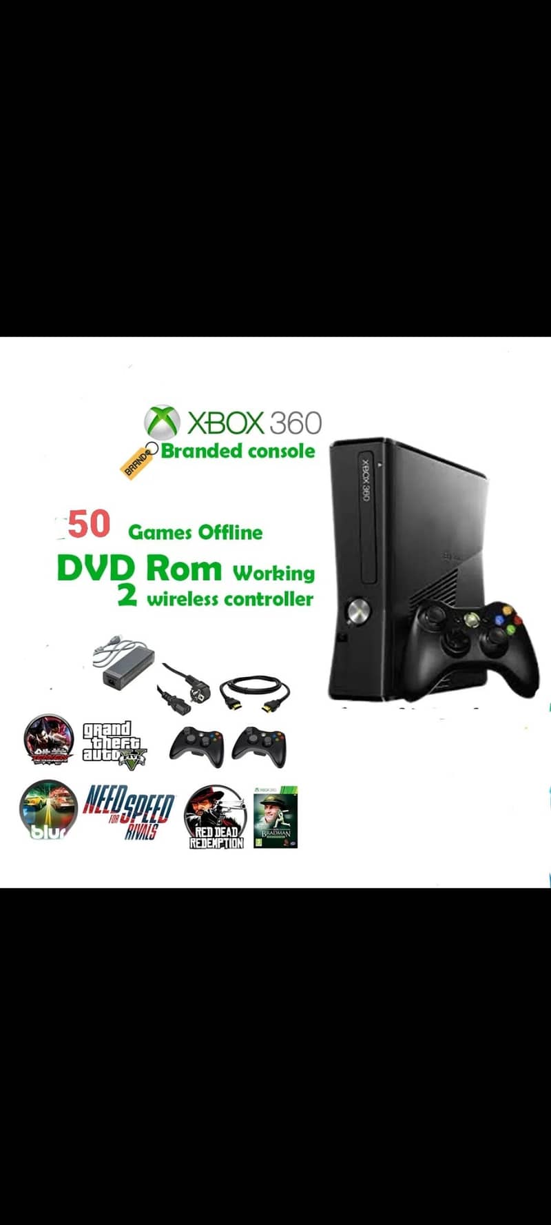 X box 360 slim + 2 controllers & kinect sensor 1