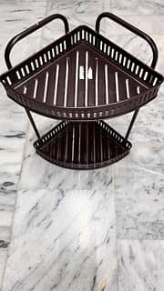 Corner wall mount stand for bathroom or kitchen