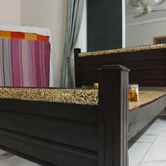Wooden bed and foam for sale