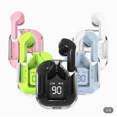 Air 31 Wireless Earbuds Transparent Case & Type-C Charging – New Model