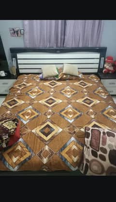 Bed room set king size with every required stuff condition 10 by 10