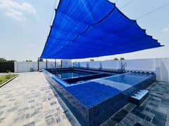 Swimming pool farmhouse for rent pool party
