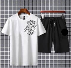 Micro Intertock Printed Tshirts & Shorts Track Suit