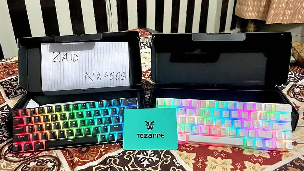 Tezarre TK63 Pro 60% Gaming Mechanical Wireless Keyboard RGB Backlit 7