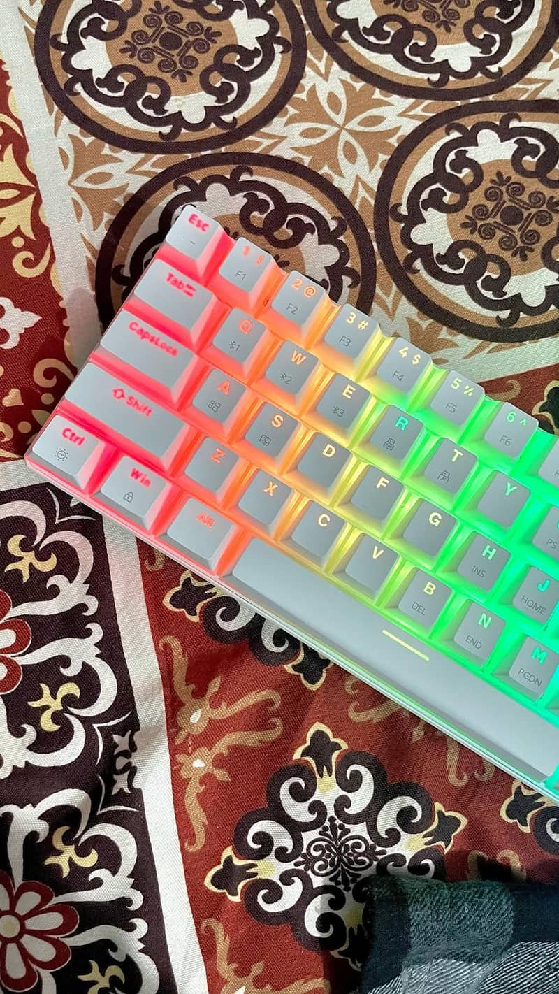 Tezarre TK63 Pro 60% Gaming Mechanical Wireless Keyboard RGB Backlit 10