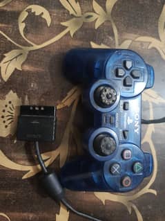 playstation 2 original controller blue  transparent