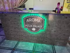 "Durable Wooden Shop Counter with Storage – Great Condition