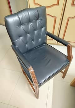 Comfortable Wooden and Leather Chair