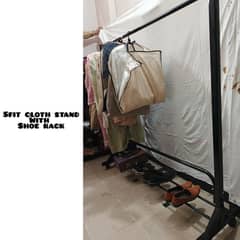 Suit Hanging Trolly -with- Heavy shoe rack