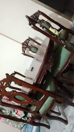 dining table and show case