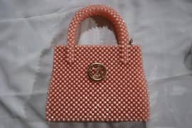 Stylish Handcrafted Pink Beaded Bag – Elegant & Unique!
