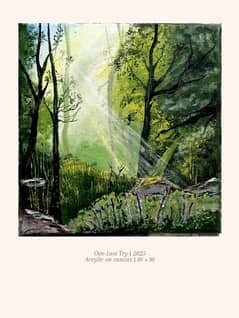 Handmade Acrylic Forest Painting | Landscape Wall Art | 2025