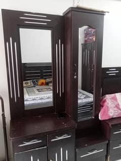 bed without metres, dressing and wardrobe