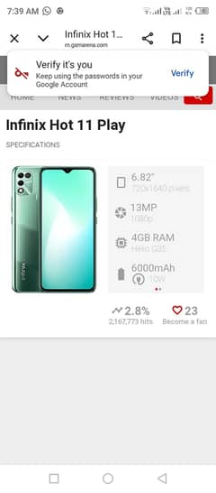 infinix hot 11 play 4/64