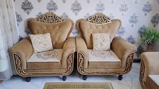 sofa set, wooden sofa set, elegant sofa set , 5 seater sofa set