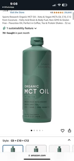 Organic MCT Oil