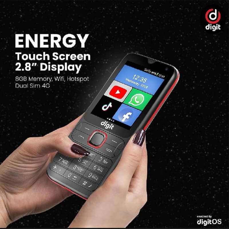 digit 4g touch screen mobile 10/10 condition with box 6