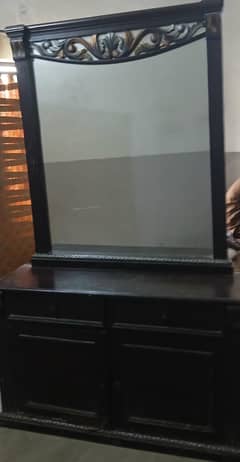 bed with side table