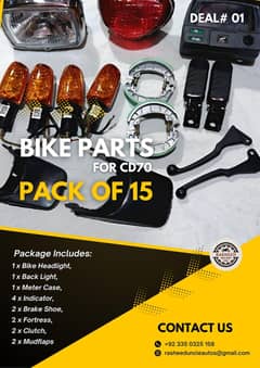 Deal 1 - 15 Spare Parts for CD 70