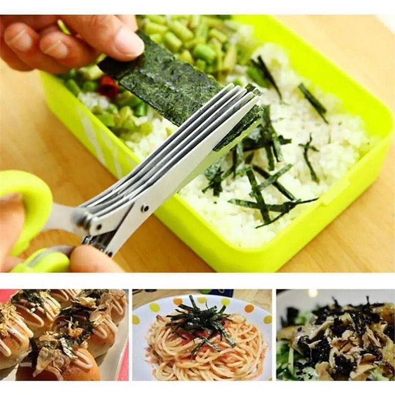 Kitchen multi-functioning 3layers/5layers scallion scissors . 6