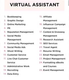 Virtual Assistance, Account, Market Research Services