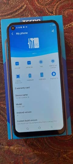 Tecno Camon 15 with box Number 03306476379
