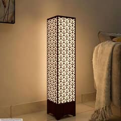 large size wooden side table lamp