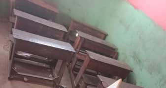 school desk and chairs
