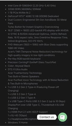 Acer Predator Helios 16 PH16 Core i9