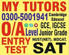 SAT(MATH&English. /Entry Test (MDCAT/ECAT/NUMBS&NUST Online& H. Tuition