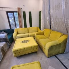 Sofa 6 Seater with 2 side table and 1 center table